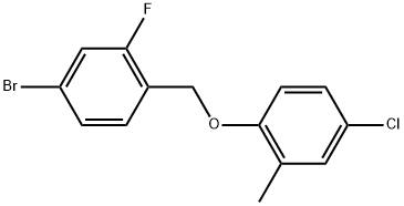 4-Bromo-1-[(4-chloro-2-methylphenoxy)methyl]-2-fluorobenzene 结构式