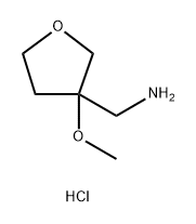 (3-甲氧基四氢呋喃-3-基)甲胺盐酸盐 结构式
