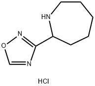 2-(1,2,4-oxadiazol-3-yl)azepane hydrochloride 结构式