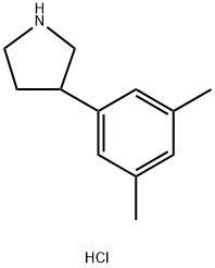 3-(3,5-二甲基苯基)吡咯烷盐酸盐 结构式