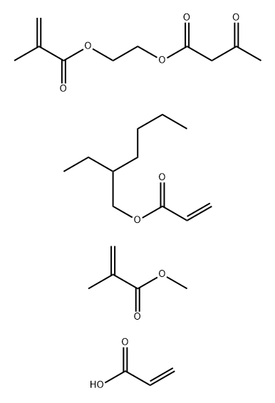 Butanoic acid, 3-oxo-, 2-(2-methyl-1-oxo-2-propenyl)oxyethyl ester, polymer with 2-ethylhexyl 2-propenoate, methyl 2-methyl-2-propenoate and 2-propenoic acid 结构式