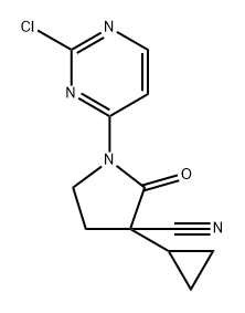 1-(2-Chloro-pyrimidin-4-yl)-3-cyclopropyl-2-oxo-pyrrolidine-3-carbonitrile 结构式