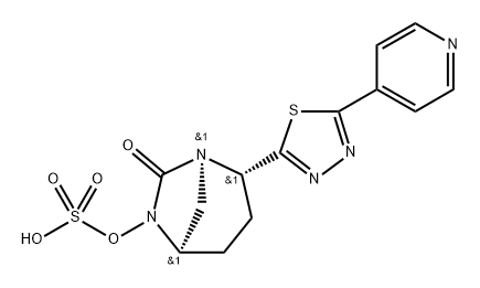 (1R,2S,5R)-7-OXO-2-[5-(4-PYRIDINYL)-1,3,4-THIADI AZOL-2-YL]-1,6-DIAZABICYCLO[3.2.1]OCT-6-YL HYDROGEN 结构式