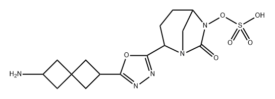 (1R,2S,5R)-2-[5-(6-AMINOSPIRO[3.3]HEPT-2-YL)-1, 3,4-OXADIAZOL-2-YL]-6-(SULFOOXY)-1,6-DIAZAB ICYCLO[3 结构式