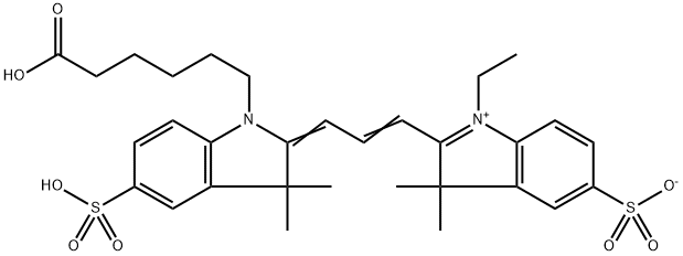 磺基-CY3 羧酸 结构式