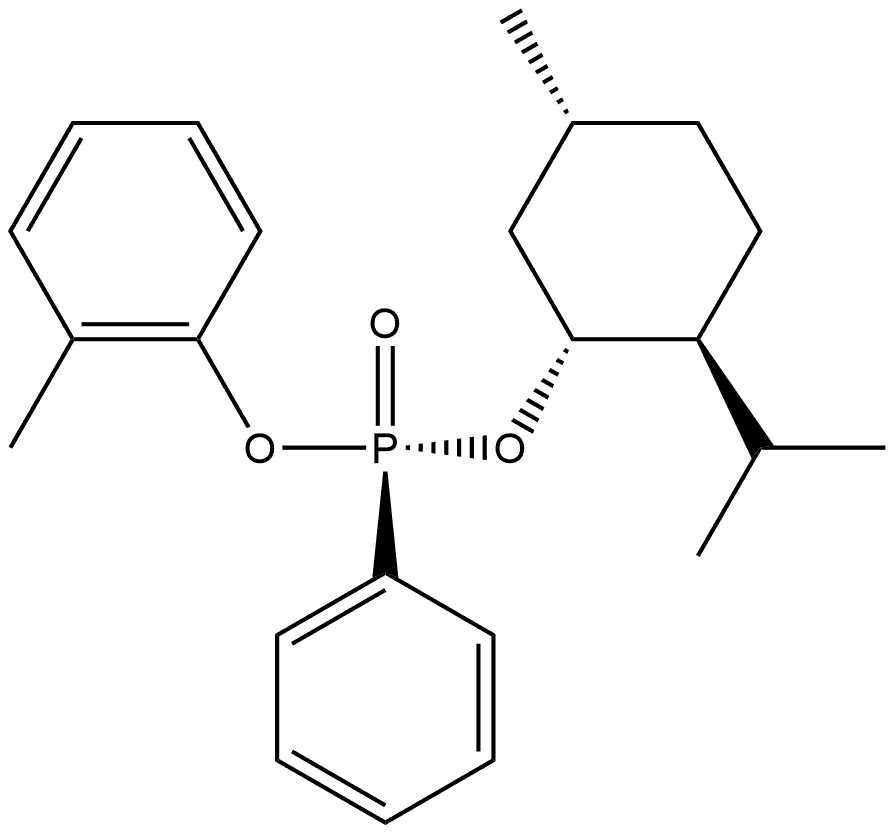 (RP)-(-)-薄荷O-O-甲苯基苯基膦酸酯 结构式