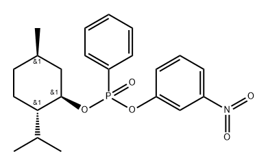 (RP)-(-)-薄荷基-O-3-硝基苯基苯基膦酸酯 结构式