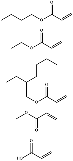 2-Propenoic acid, polymer with butyl 2-propenoate, 2-ethylhexyl 2-propenoate, ethyl 2-propenoate and methyl 2-propenoate 结构式