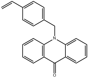 10-[(4-乙烯基苯基)甲基]- 9(10H)吖啶酮 结构式