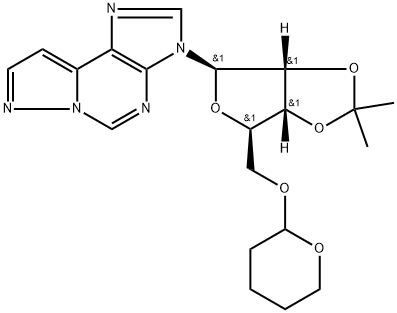 3H-PYRAZOLO[5,1-1]PURINE,3-[2,3-O(1-METHYLETHYLIDENE)-5-O- 结构式