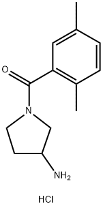 (3-氨基吡咯烷-1-基)(2,5-二甲基苯基)甲酮盐酸盐 结构式
