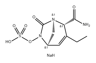 SULFURIC ACID, MONO[(1R,2S,5R)-2-(AMINOCA RBONYL)-3-ETHYL-7-OXO-1,6-DIAZABICYCLO[3.2.1] OCT-3-EN-6-Y 结构式