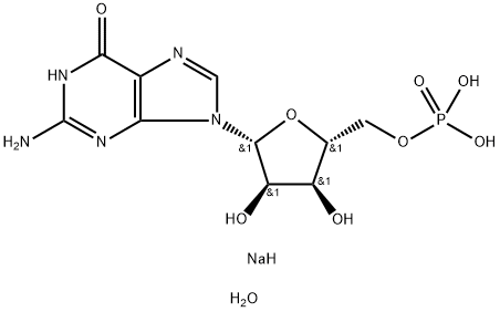 鸟苷5'-磷酸二钠盐水合物 结构式