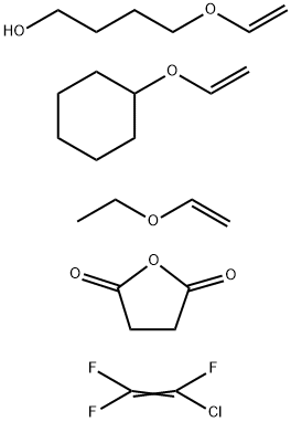 2,5-Furandione, dihydro-, polymer with chlorotrifluoroethene, 4-(ethenyloxy)-1-butanol, (ethenyloxy)cyclohexane and ethoxyethene 结构式