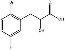 3-(2-溴-5-氟苯基)-2-羟基丙酸 结构式