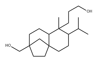 4a,7-Methano-4aH-benzocycloheptene-1-propanol, 1,2,3,4,5,6,7,8,9,9aα-decahydro-7α-(hydroxymethyl)-2β-isopropyl-1β-methyl-, (-)- (8CI) 结构式