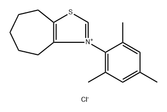 3-均三甲苯基-5,6,7,8-四氢-4H-环庚[D]噻唑-3-鎓 氯化物 结构式