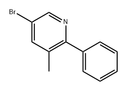 5-Bromo-3-methyl-2-phenyl-pyridine 结构式