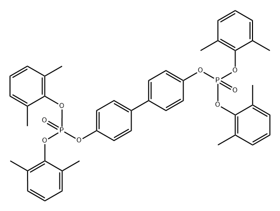 Biphenyl-4,4'-diyl tetrakis(2,6-dimethylphenyl) bis(phosphate) 结构式