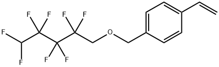 1-乙烯基-4-[[ (2,2,3,3,4,4,5,5-八氟戊基)氧叉基]甲基]苯 结构式