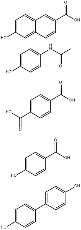 1,4-Benzenedicarboxylic acid polymer with [1,1'-biphenyl]-4,4'-diol, 4-hydroxy benzoic acid, 6-hydroxy-2-naphthalenecarboxylic acid and N-(4-hydroxyphen yl)acetamide 结构式