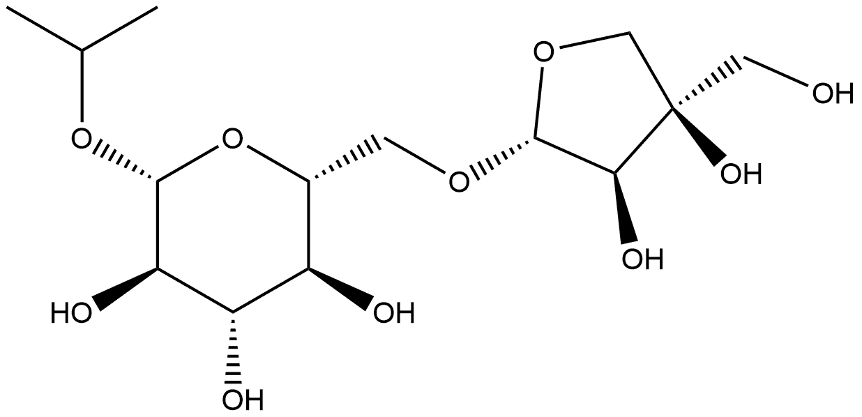 β-D-Glucopyranoside, 1-methylethyl 6-O-D-apio-β-D-furanosyl- 结构式