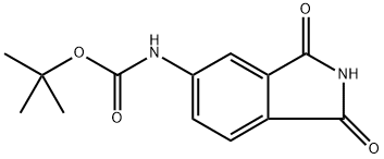 (1,3-二氧代异吲哚啉-5-基)氨基甲酸叔丁酯 结构式