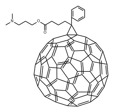 3'H-环丙[1,9][5,6]富勒烯-C60-IH-3'-丁酸-3'-苯基-3-(二甲氨基)丙酯 结构式