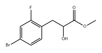 3-(4-溴-2-氟苯基)-2-羟基丙酸甲酯 结构式