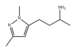 4-(1,3-二甲基-1H-吡唑-5-基)丁-2-胺 结构式