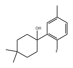 1-(2-fluoro-5-methylphenyl)-4,4-dimethylcyclohexanol 结构式