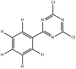 2,4-二氯-6-苯基-1,3,5-三嗪-D5 结构式
