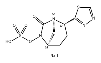 SULFURIC ACID, MONO[(1R,2S,5R)-7-OXO-2-(1,3,4- THIADIAZOL-2-YL)-1,6-DIAZABICYCLO[3.2.1]OCT-6-YL] EST 结构式