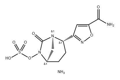 SULFURIC ACID, MONO[(1R,2S,5R)-2-[5-(AMINOCA RBONYL)-3-ISOXAZOLYL]-7-OXO-1,6-DIAZABICYCLO [3.2.1]OCT 结构式