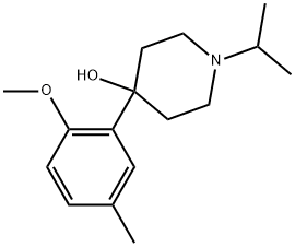 4-(2-Methoxy-5-methylphenyl)-1-(1-methylethyl)-4-piperidinol 结构式