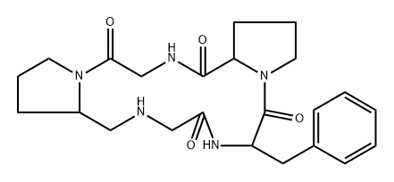cyclo(glycyl-prolyl-psi(CH2NH)-glycyl-phenylalanyl-prolyl) 结构式