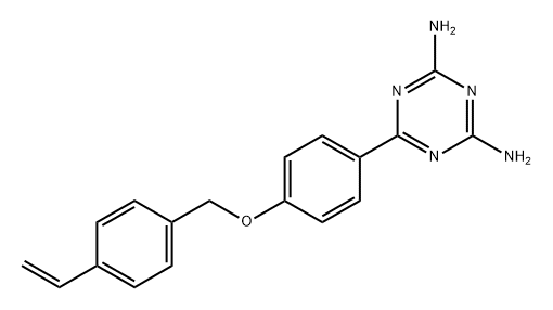 6-[4-(4-乙烯基苯基)甲氧基]苯基]-1,3,5-三嗪-2,4-二胺 结构式