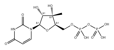 3'-C-methyluridine diphosphate 结构式