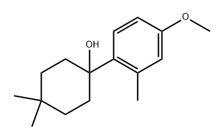 1-(4-methoxy-2-methylphenyl)-4,4-dimethylcyclohexanol 结构式