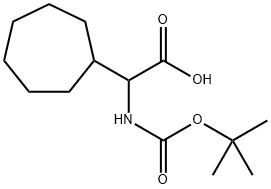 Cycloheptaneacetic acid, α-[[(1,1-dimethylethoxy)carbonyl]amino]- 结构式