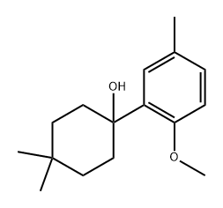 1-(2-methoxy-5-methylphenyl)-4,4-dimethylcyclohexanol 结构式