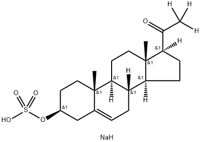 Sodium Pregnenolone-17α,21,21,21-d4 Sulfate 结构式