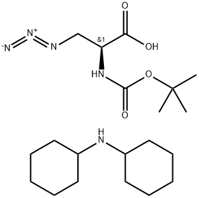 N-BOC-3-叠氮-L-丙氨酸 二环己基铵盐 结构式