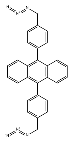 9,10-bis(4-(azidomethyl)phenyl)anthracene 结构式