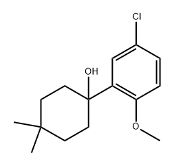 1-(5-chloro-2-methoxyphenyl)-4,4-dimethylcyclohexanol 结构式