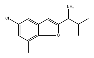 1-(5-氯-7-甲基苯并呋喃-2-基)-2-甲基丙烷-1-胺 结构式