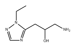 1-氨基-3-(1-乙基-1H-1,2,4-三唑-5-基)丙烷-2-醇 结构式