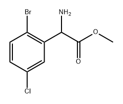 2-氨基-2-(2-溴-5-氯苯基)乙酸甲酯 结构式