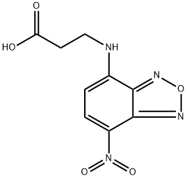 3-[N-(7'-nitrobenz-2'-oxa-1',3'-diazol-4'-yl)amino]propanic acid 结构式