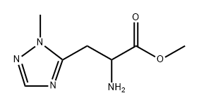 2-氨基-3-(1-甲基-1H-1,2,4-三唑-5-基)丙酸甲酯 结构式